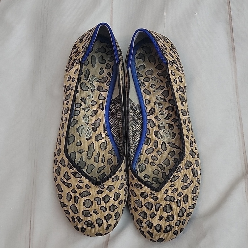 Rothys The Flat Spotted Leopard Cheetah Womens 7.5 Retired Animal Print